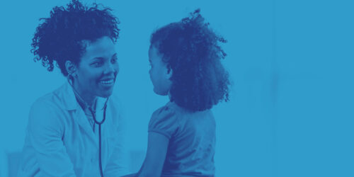 Female doctor with female child